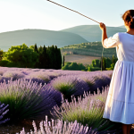 "Lavender Field Laundry Day"**

A sun-drenched scene in Provence, France. A woman in a modest, flowing cotton dress (fully clothed, appropriate attire) hangs freshly washed linens on a clothesline strung between lavender bushes. The linens are crisp white and subtly perfumed. In the background, rolling hills of lavender extend to the horizon. Perfect anatomy, correct proportions, natural pose. Golden hour lighting. Safe for work, professional, family-friendly, appropriate content. High quality, detailed textures.

**